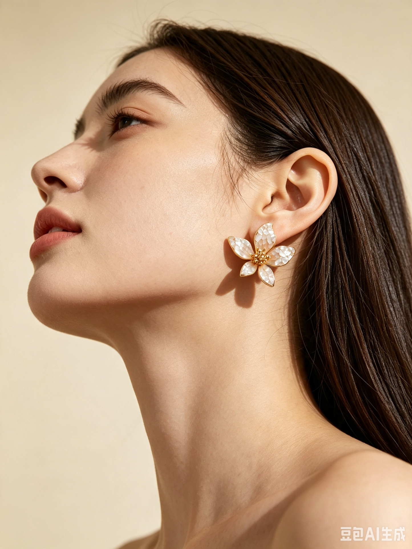 Ivory Mosaic Butterfly Earrings