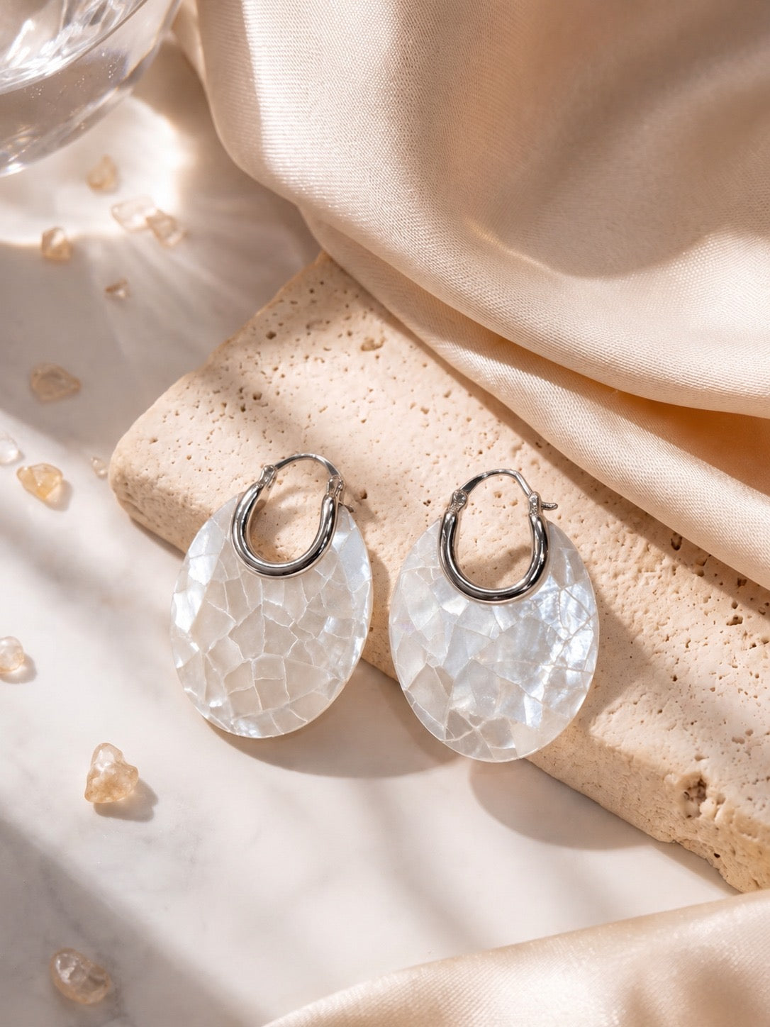 Seashell Hoops