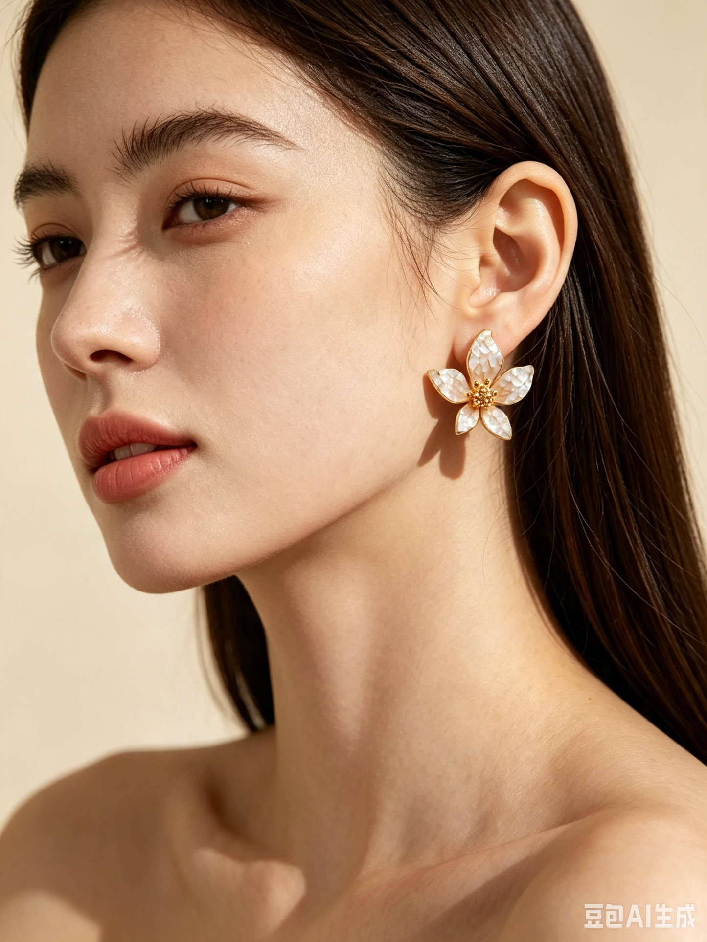 Ivory Mosaic Butterfly Earrings