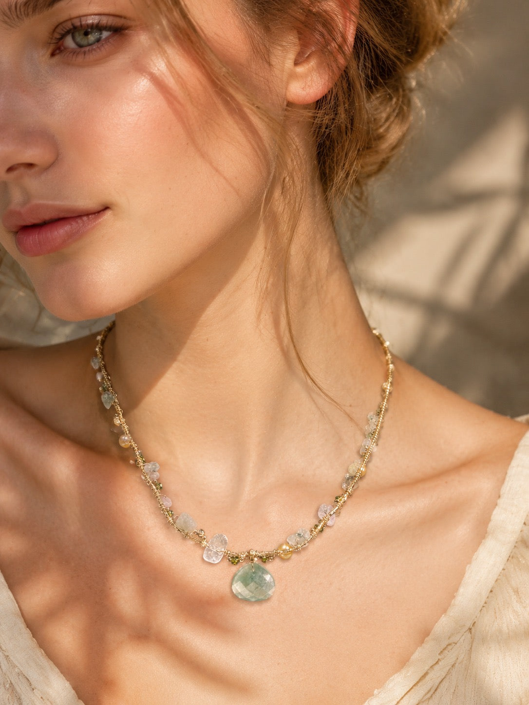 Mint Grove Heart Choker