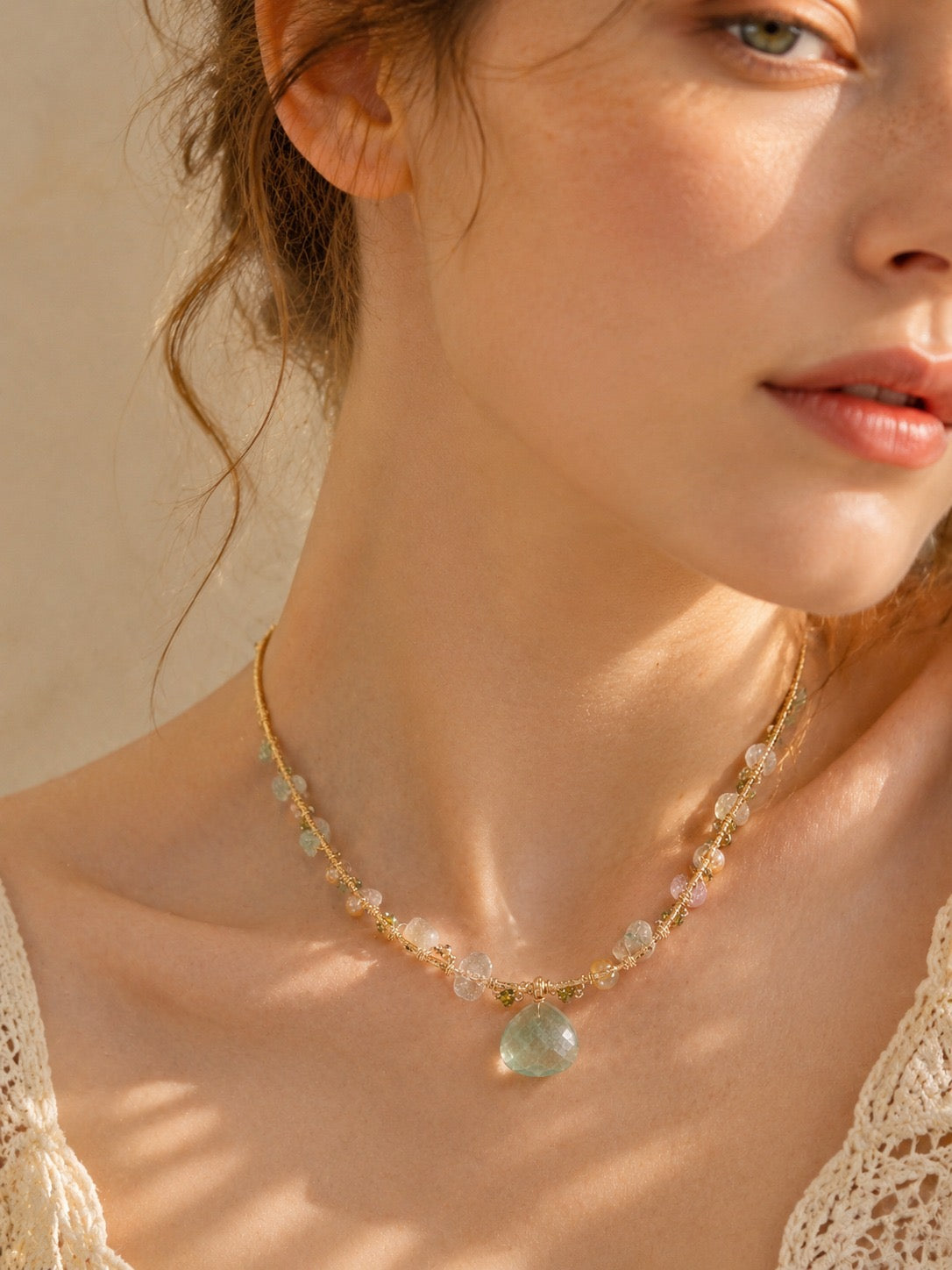 Mint Grove Heart Choker