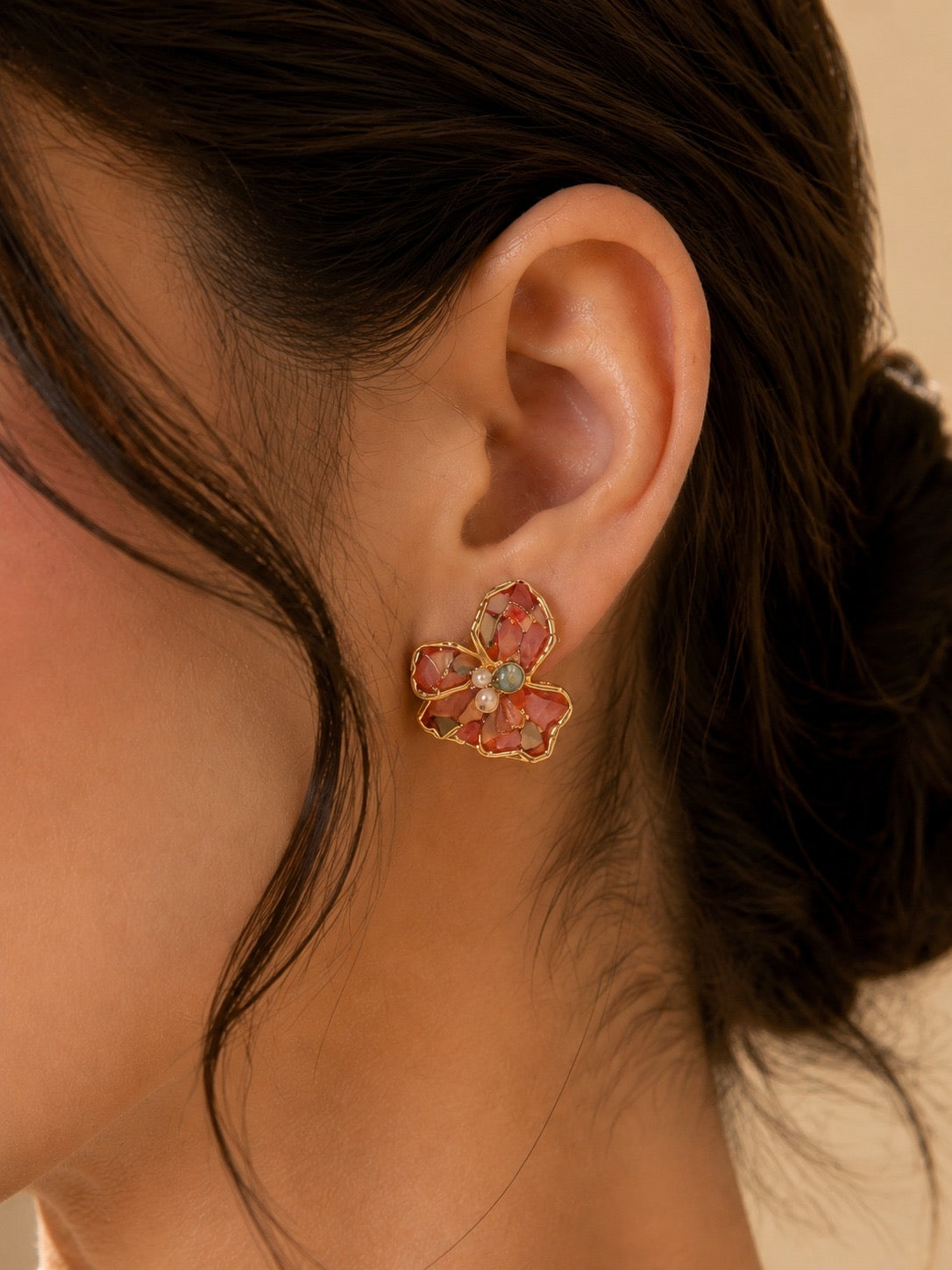 Rosy Clover earrings