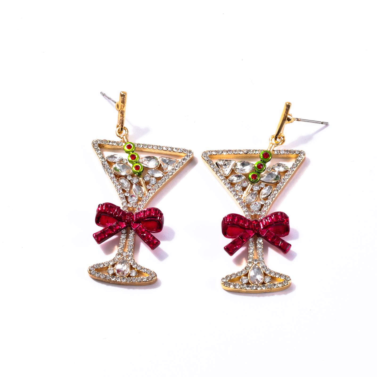 martini earrings chic statement accessory