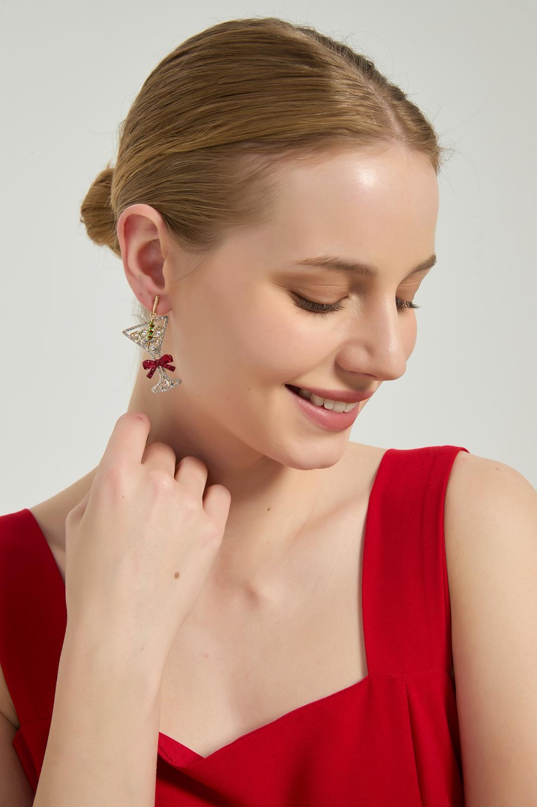 martini earrings cocktail glass jewellery