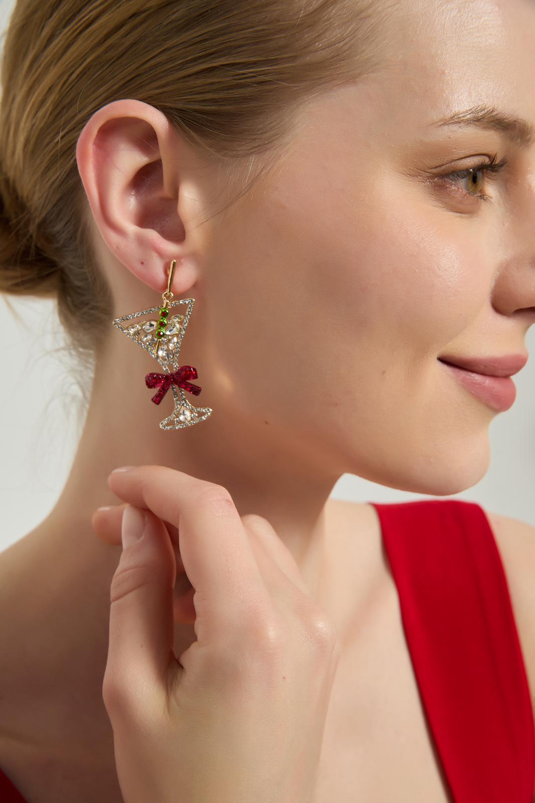 martini earrings fun cocktail-inspired earrings